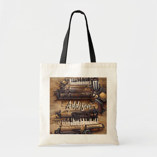Piano Music Persoonlijke Canvas tas (Voorkant)