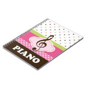 Piano Music Practice Notebook Journal Notitieboek (Linkerzijde)