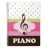 Piano Music Practice Notebook Journal Notitieboek (Voorkant)