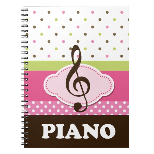 Piano Music Practice Notebook Journal Notitieboek (Voorkant)