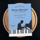 Piano Music Recital Invitation Kaart