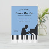 Piano Music Recital Invitation Kaart (Staand voorkant)
