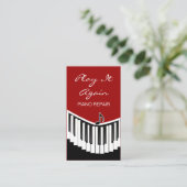 Piano Music Red Visitekaartje (Staand voorkant)