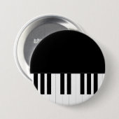 PIANO MUSIC RONDE BUTTON 7,6 CM (Voorkant /achterkant)