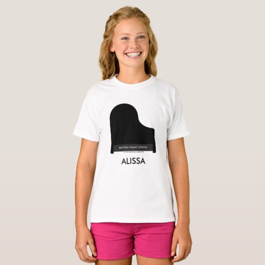 Piano Music Studio, Docent Promotie Student T-shirt (Voorkant volledig)