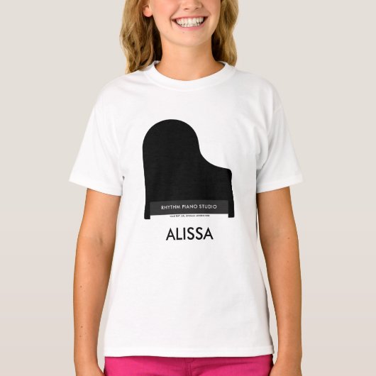 Piano Music Studio, Docent Promotie Student T-shirt (Voorkant)