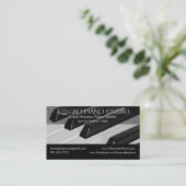 Piano Music Teacher Classic met sociale media Visitekaartje (Staand voorkant)