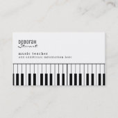 Piano Music Teacher Elegant Visitekaartje (Voorkant)