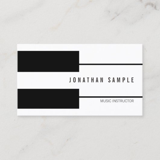 Piano Music Teacher Instructor Creative Modern Visitekaartje (Voorkant)