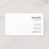 Piano Music Teacher Instructor Creative Modern Visitekaartje (Achterkant)