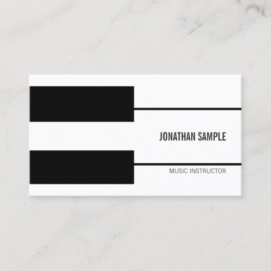 Piano Music Teacher Instructor Creative Modern Visitekaartje (Voorkant)