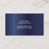 Piano Music Teacher Royal Blue Musical Visitekaartje (Achterkant)