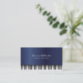 Piano Music Teacher Royal Blue Musical Visitekaartje (Staand voorkant)