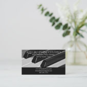 Piano Music Teacher Simple Classic Visitekaartje (Staand voorkant)