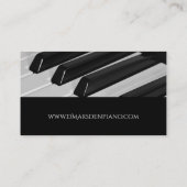 Piano Music Teacher Simple Classic Visitekaartje (Achterkant)
