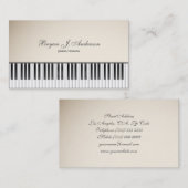 Piano Music Teacher Visitekaartje (Voorkant / Achterkant)