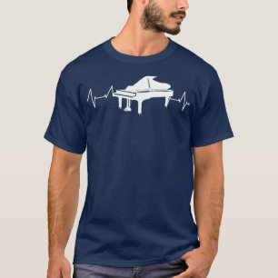 Piano Music-toetsenbord Hartslag T-Shirt Piano-muz