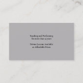 Piano Music Visitekaartje (Achterkant)