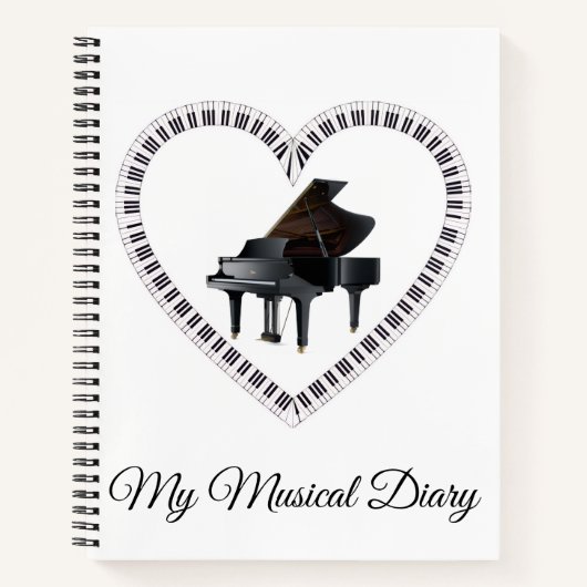Piano Musical Diary Notitieboek (Voorkant)