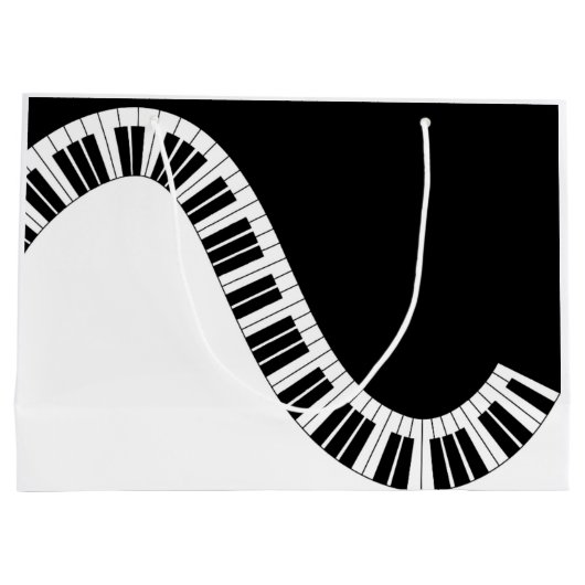 Piano Musical Gift Bag Large Cadeautasje (Achterkant)