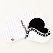 Piano Musical Heart Notebook Notitieboek (Binnen)