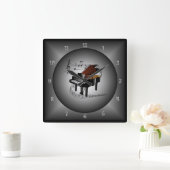 Piano ~ Musical Instrument ~ Musical Wereldbol ~ S Vierkante Klok (Huis)