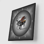 Piano ~ Musical Instrument ~ Musical Wereldbol ~ S Vierkante Klok (Hoek)