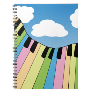 Piano Musical Instrument Sky Clouds Notitieboek