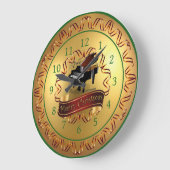 Piano ~ Musical Scroll ~ Gold “Merry Christmas”  Grote Klok (Hoek)