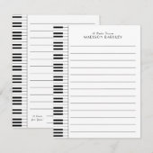 Piano Musician Music Teacher Bedankkaart (Voorkant / Achterkant)