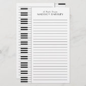 Piano Musician Music Teacher Briefpapier (Voorkant / Achterkant)