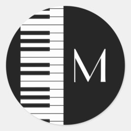 Piano Musician Music Teacher Ronde Sticker