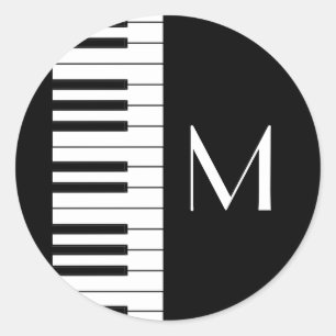 Piano Musician Music Teacher Ronde Sticker