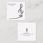 Piano Musician Visitekaartje with Music Note (Voorkant / Achterkant)