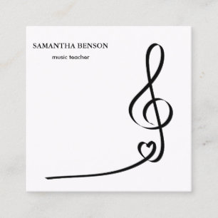 Piano Musician Visitekaartje with Music Note