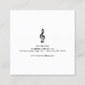 Piano Musician Visitekaartje with Music Note (Achterkant)