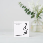 Piano Musician Visitekaartje with Music Note (Staand voorkant)