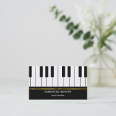 Piano Musician Visitekaartje with Music Note (Staand voorkant)