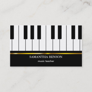 Piano Musician Visitekaartje with Music Note