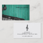 Piano Musician Visitekaartje with Music Note (Voorkant / Achterkant)