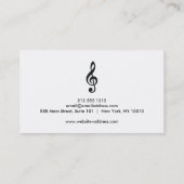 Piano Musician Visitekaartje with Music Note (Achterkant)