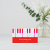 Piano Musician Visitekaartje with Music Note (Staand voorkant)