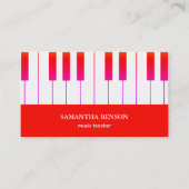 Piano Musician Visitekaartje with Music Note (Voorkant)