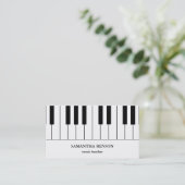 Piano Musician Visitekaartje with Music Note (Staand voorkant)
