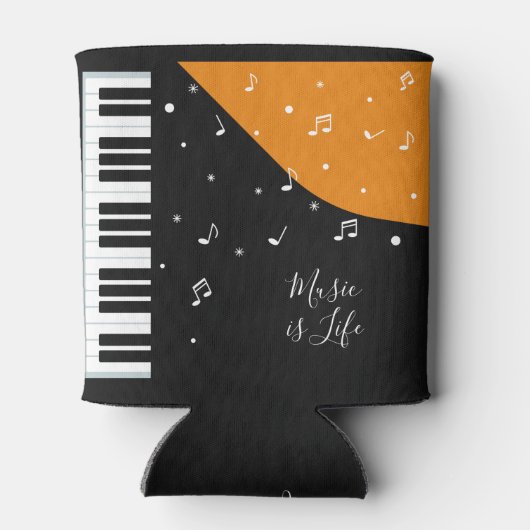 Piano Muziek aangepaste naam koelbox Blikjeskoeler (Achterkant)