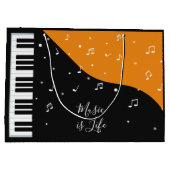 Piano Muziek aangepaste tekst grote geschenkzak Groot Cadeauzakje (Achterkant)