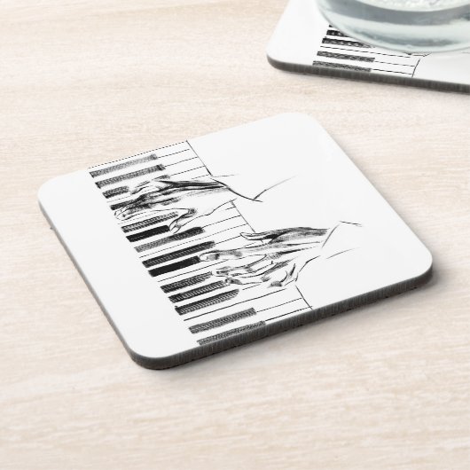 Piano-muziek Bier Onderzetter (Linkerzijde)