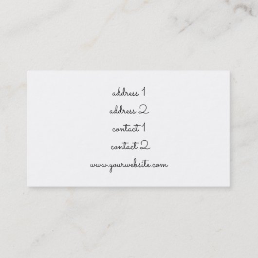 Piano Muziek Bloemendecor Girly Visitekaartje (Achterkant)