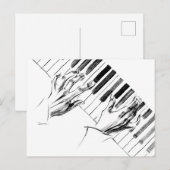 Piano-muziek Briefkaart (Voorkant / Achterkant)