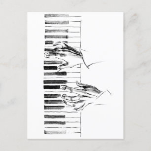 Piano-muziek Briefkaart